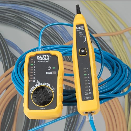 Klein Tools 80085 VDV LAN Cable and Wire Tester Kit for Klein Pass-Thu RJ45 Modular Data Plugs, 6-Piece