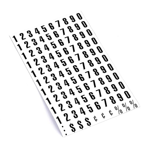 MasterVision Interchangeable Magnetic Board Accessories, Numbers, Black, 0.75"h