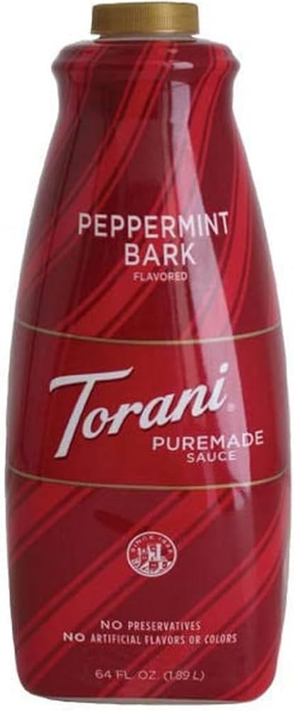 Torani Puremade Peppermint Bark Dessert & Drink Sauce, 64 fl oz