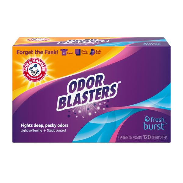 Arm & Hammer Odor Blasters Fresh Burst Dryer Sheets, 120 ct