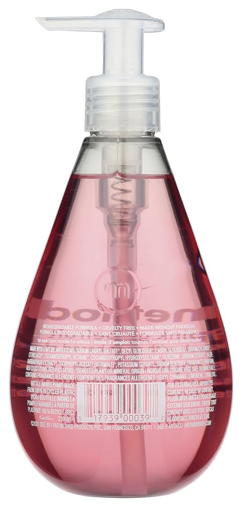 Method Hand Wash Grapefruit Liquid Bottle 12 Oz Pink