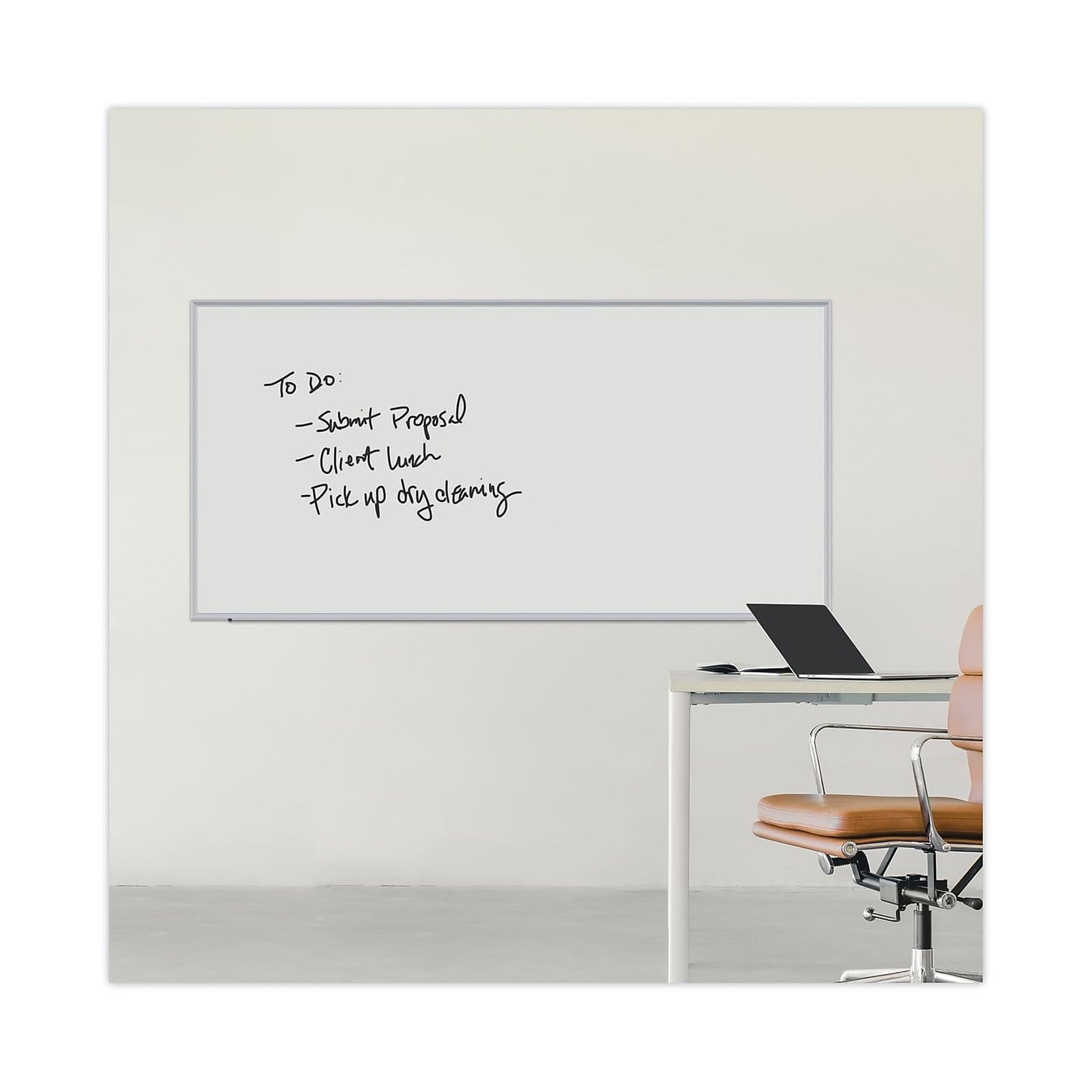 Universal 43627 Dry Erase Board, Melamine, 96 x 48, Satin-Finished Aluminum Frame