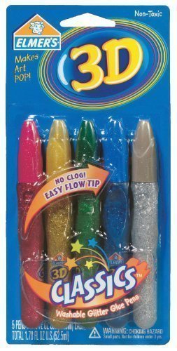 Elmer's E642 3D Washable Paint Pens 5 Pack