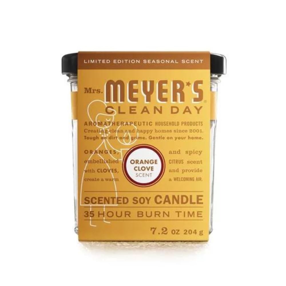 MRS MEYER'S Orange Clove Candle with Sleeve, 1 EA