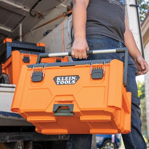 Klein Tools 54803MB MODbox Medium Deep Tool Box, Heavy Duty Organizer with Removable Tray, Water and Debris Resistant, Stackable Module