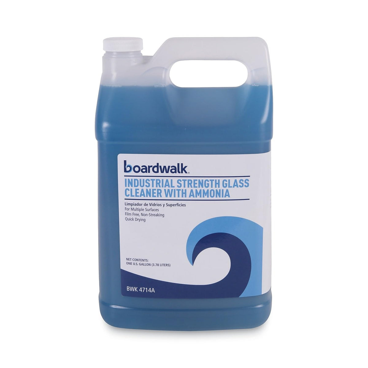 Boardwalk BWK4714AEA 1 Gallon Bottle Industrial Strength Glass Cleaner with Ammonia