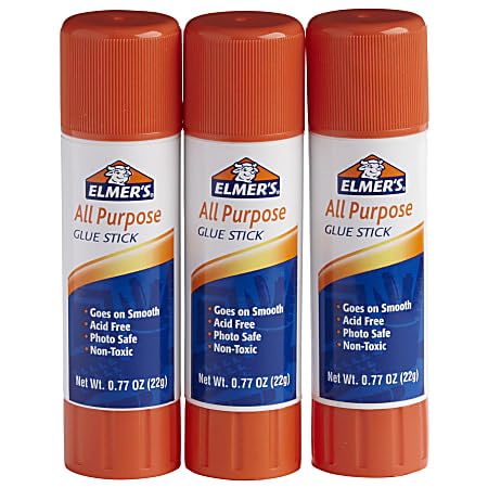 Elmer's All Purpose Glue Stick, Large, 0.77 Oz / 22 G (Pack of 6)