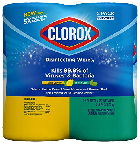 Clorox, Bleach Free Wipe, 75 Count, Pack of 2
