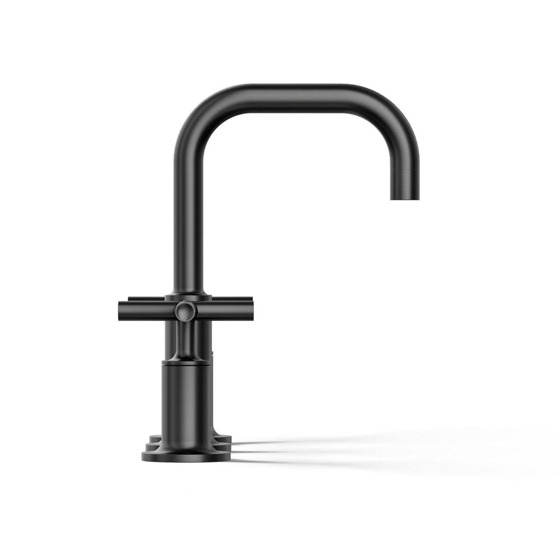Purist Widespread Bathroom Sink Faucet with Cross Handles, 1.2 gpm Matte Black
