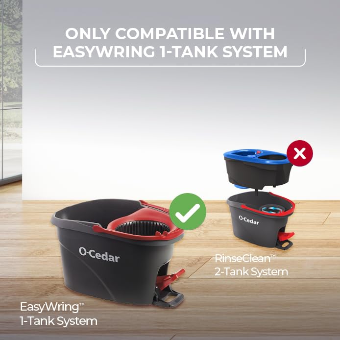 O-Cedar EasyWring Spin Mop Head Replacement (Pack of 6) | Machine Washable | Reusable | Packaging May Vary