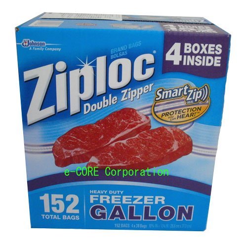 Ziploc Double Zipper Freezer Gallon - 4/38 Count