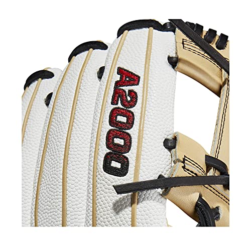 WILSON 2023 A2000Â® H12SS Fastpitch Glove - 12", Right Hand Throw, Infield, White/Blonde