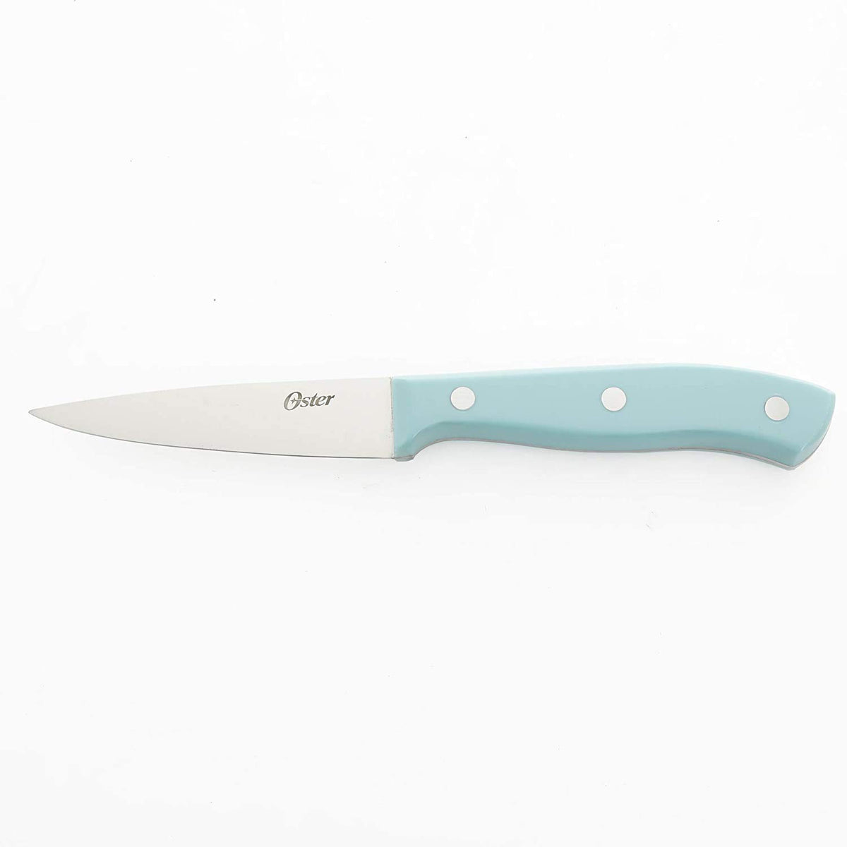 Oster Evansville 14 Piece Cutlery Set, Stainless Steel with Turquoise Handles -