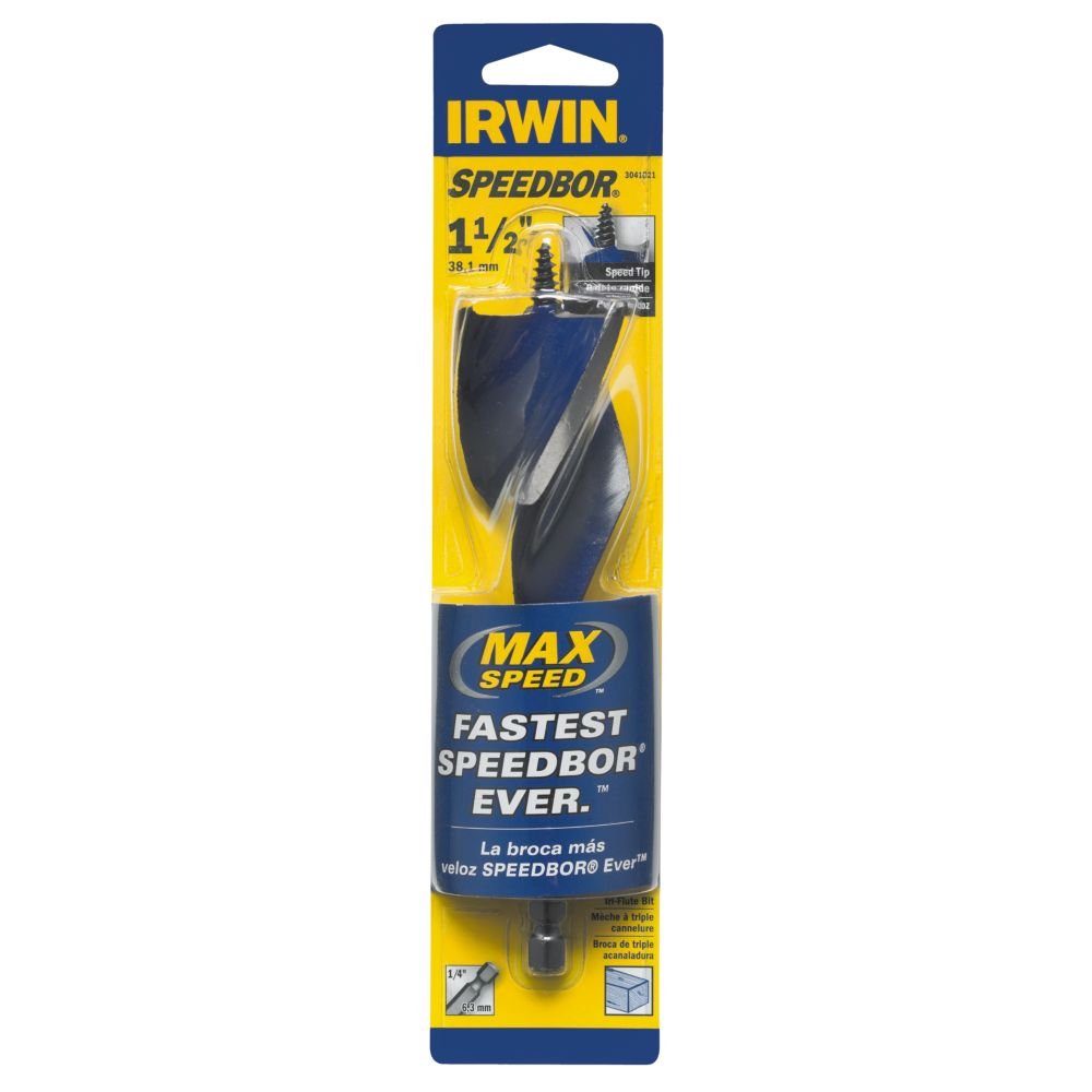 IRWIN SPEEDBOR Drill Bit, 1-1/2-Inch x 6-Inch (3041021), Black