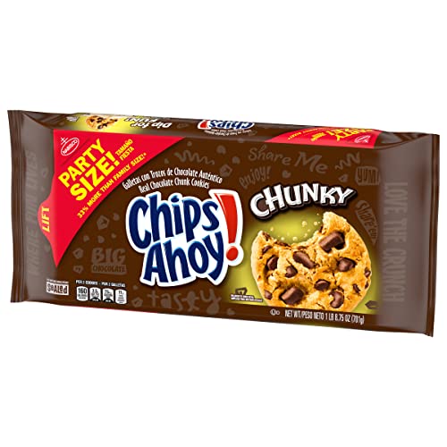 Chips Ahoy! Chunky Chocolate Chip Cookies, Party Size, 24.75 oz