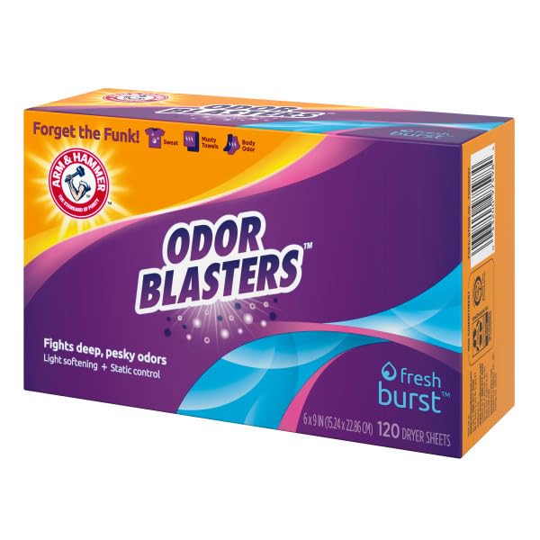 Arm & Hammer Odor Blasters Fresh Burst Dryer Sheets, 120 ct