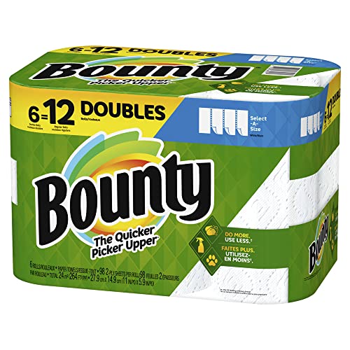 Bounty Select-A-Size Paper Towels, White, 6 Count