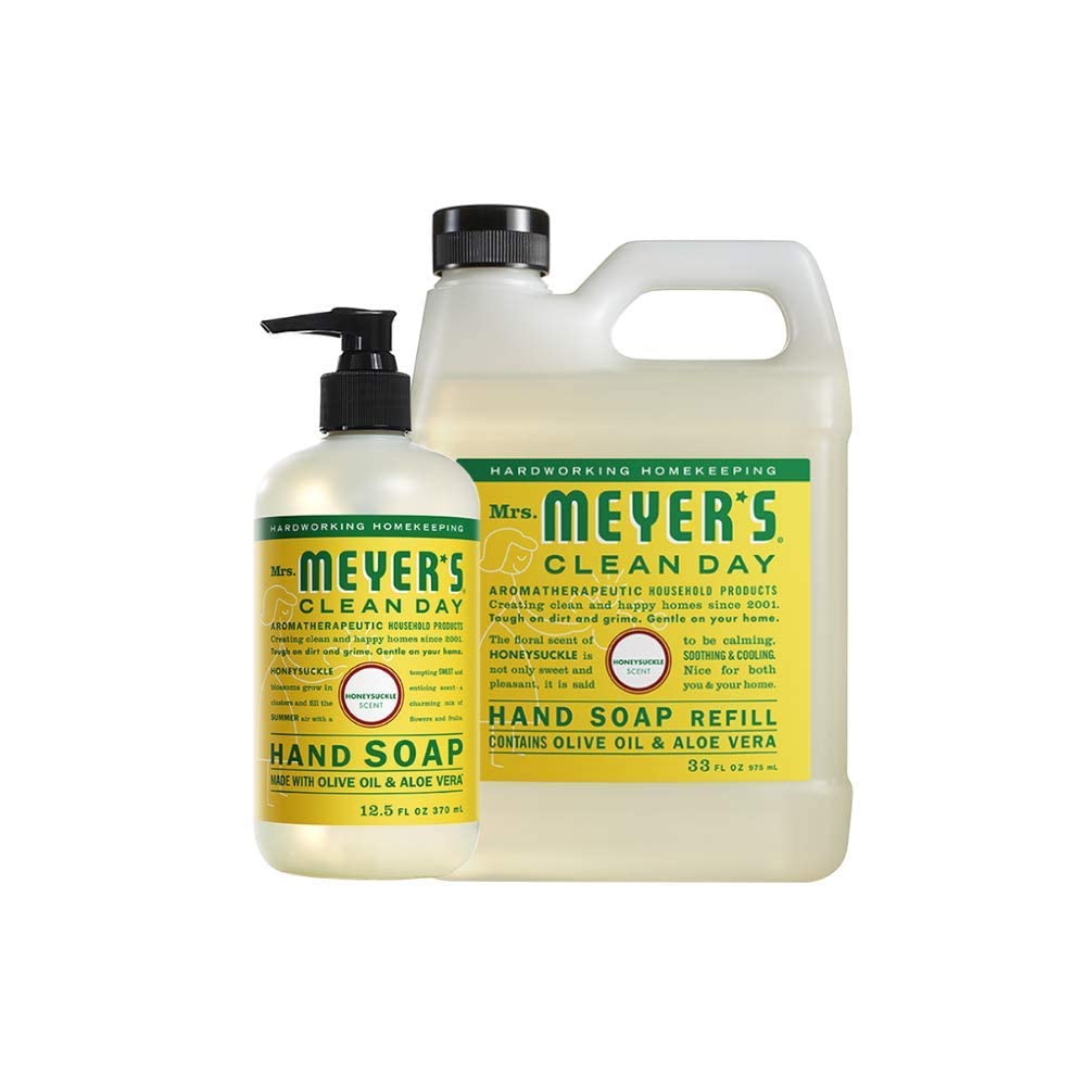 Mrs. Meyer's Hand Soap Variety, 1 Honey Suckle Refill, 1 Honey Suckle Hand Soap, 1 CT
