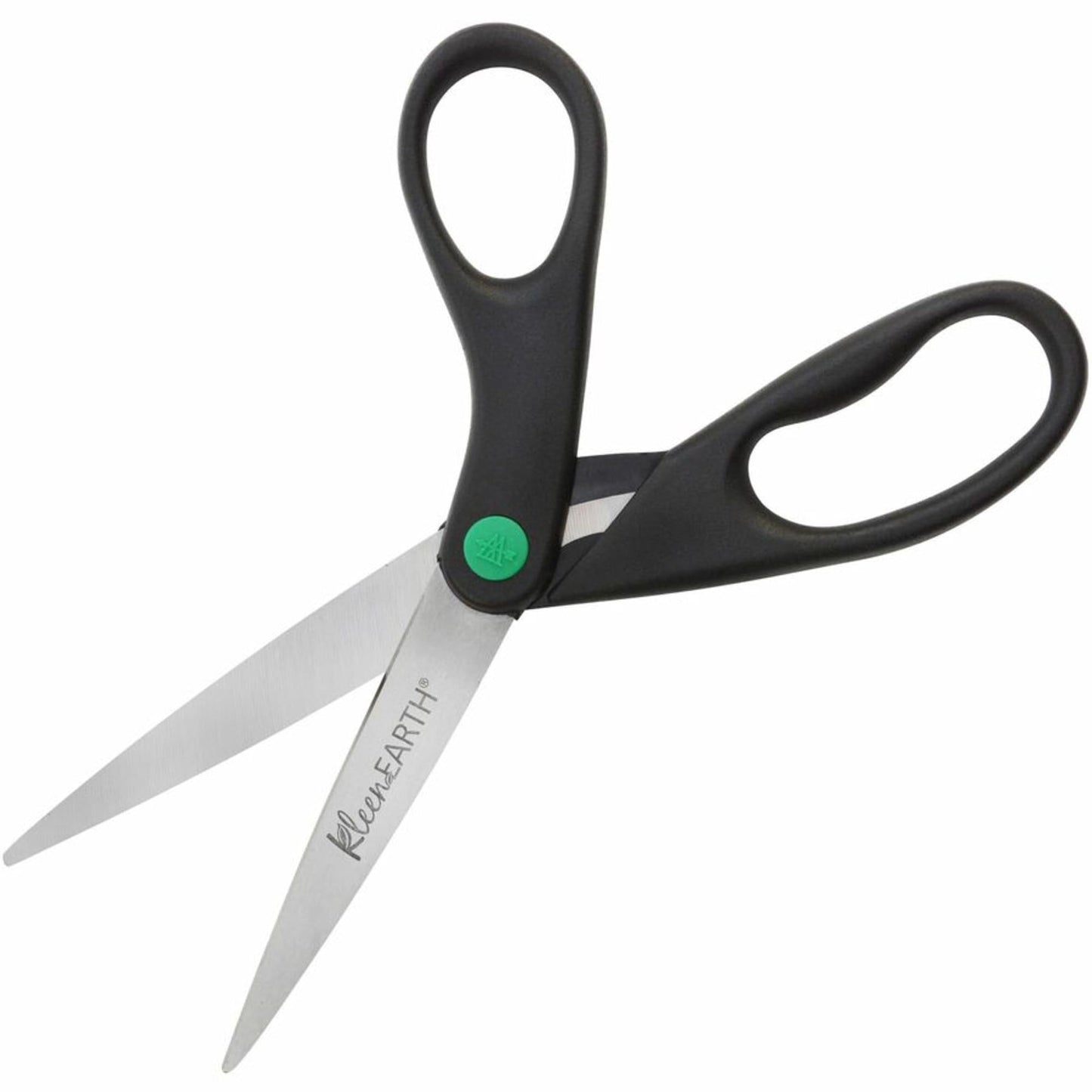 Wescott Kleenearth Recycled Stainless Steel Scissors, 8" Straight, Black (41418)