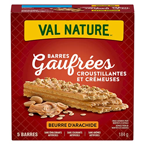 NATURE VALLEY Crispy Creamy Wafer Bars, Peanut Butter, 5 Count per box, 184g/6.5 oz., {Imported from Canada}