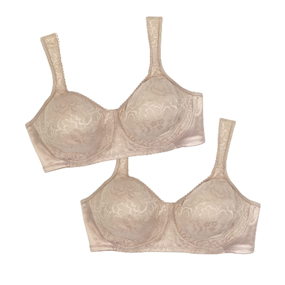 Playtex womens 18 Hour Ultimate Lift and Support Wire Free Us4745, Available in Single 2-packs Full Coverage Bra, Nude/Nude, 36D US