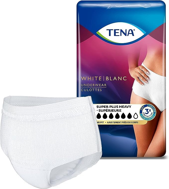 :TENA Incontinence Underwear for Women, Super Plus Absorbency, Small/Medium, 18 Count