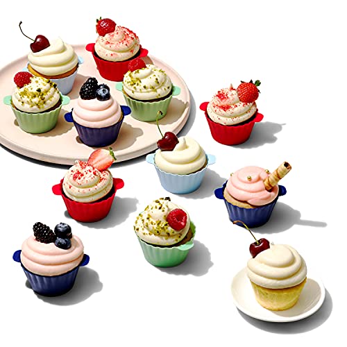 OXO Good Grips Silicone Baking [Cup]s, Pack of 12, Reusable, BPA-Free, Dishwasher Safe, Non-Stick, Food Grade, Cup]cake And Muffin [Liner]s