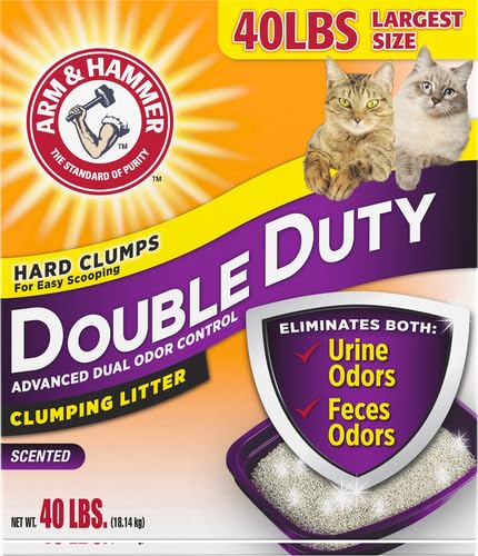 Arm & Hammer Double Duty Clumping Cat Litter, 40lb Box