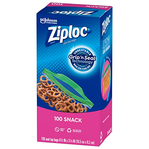Ziploc Snack Bags, Value Pack, 100-pack