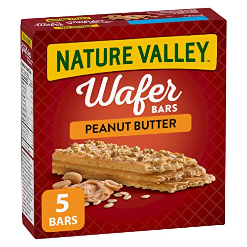 NATURE VALLEY Crispy Creamy Wafer Bars, Peanut Butter, 5 Count per box, 184g/6.5 oz., {Imported from Canada}