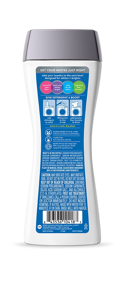 Method Laundry Booster, Whites, 28.2 ounces, 2 pack, Packaging May Vary