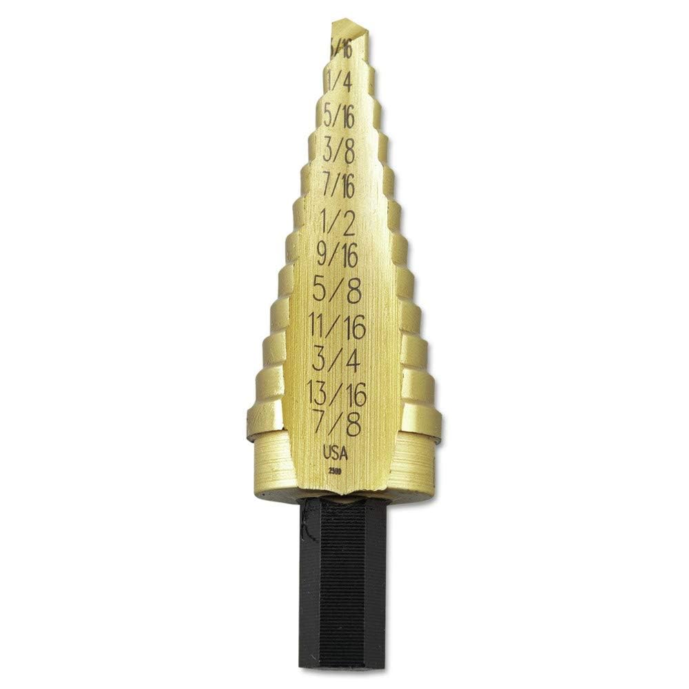 Irwin Tools IRWIN Unibit 5MT Shank Step Drill Bit, Titanium Nitride Coated, 5MM to 35MM 1/2" (16105)