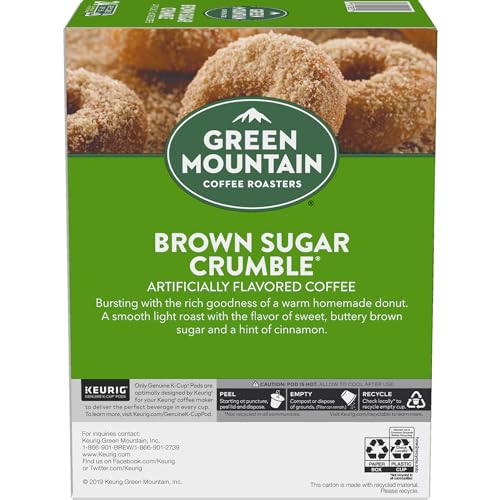 Green Mountain Coffee Roasters Brown Sugar Crumble Coffee, Keurig Single Serve K-Cup Pods, 96 Count