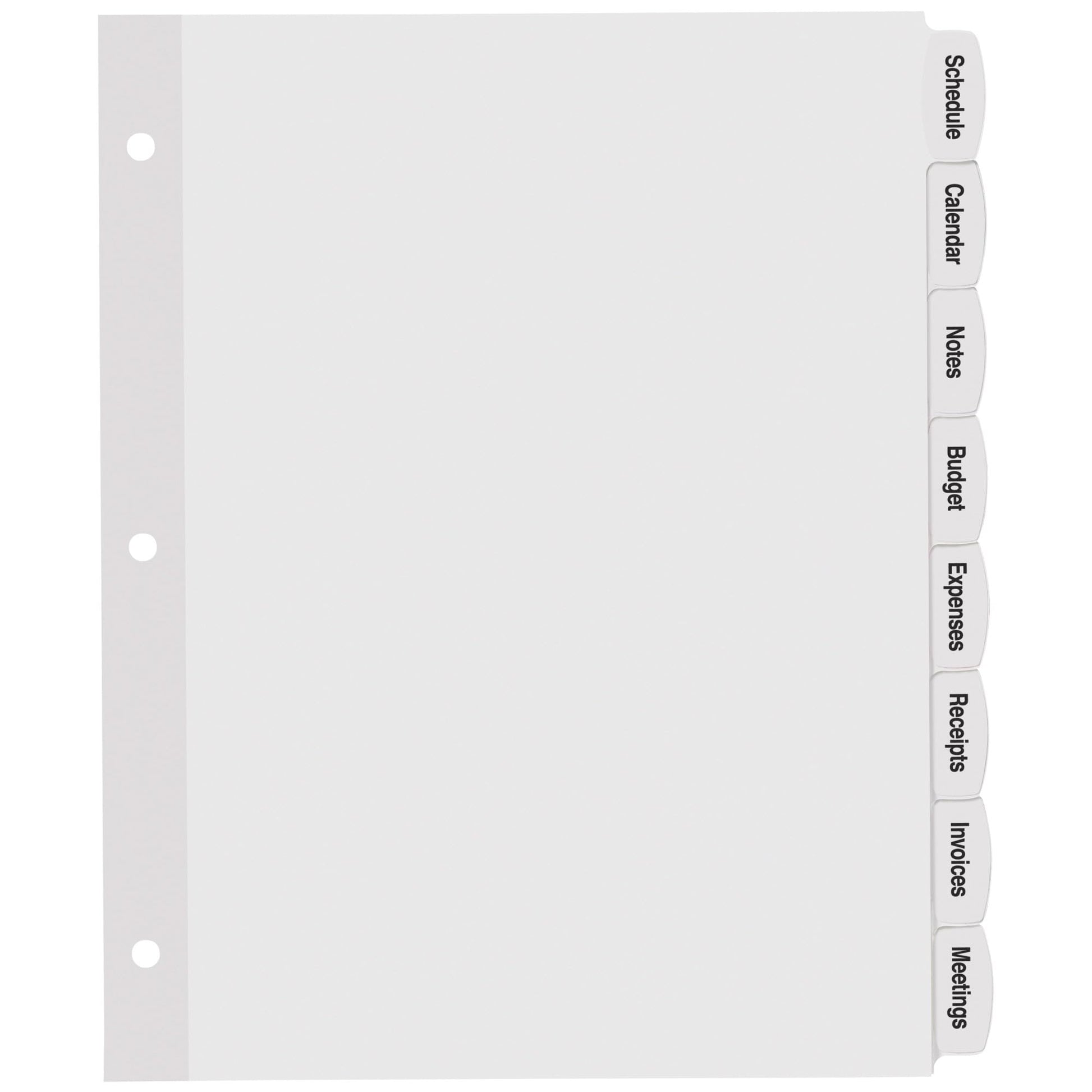 Avery Big Tab Printable White Label Dividers with Easy Peel, 8 Tabs, 4 Sets (14433)