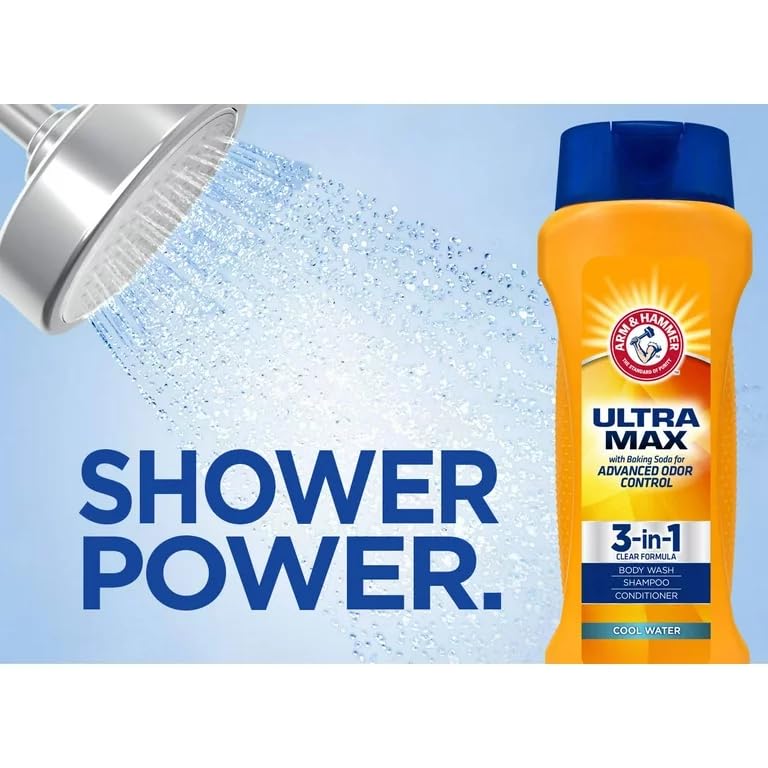 Arm & Hammer Ultra Max 3-in-1 Body Wash Shampoo & Conditioner Cool Water