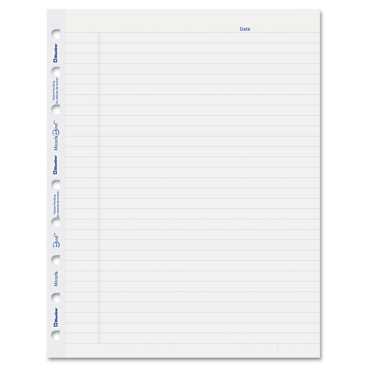 Blueline MiracleBind Notebook Refill Sheets 50 Sheets 9.25x7.25-Inch (AFR9050R) , White