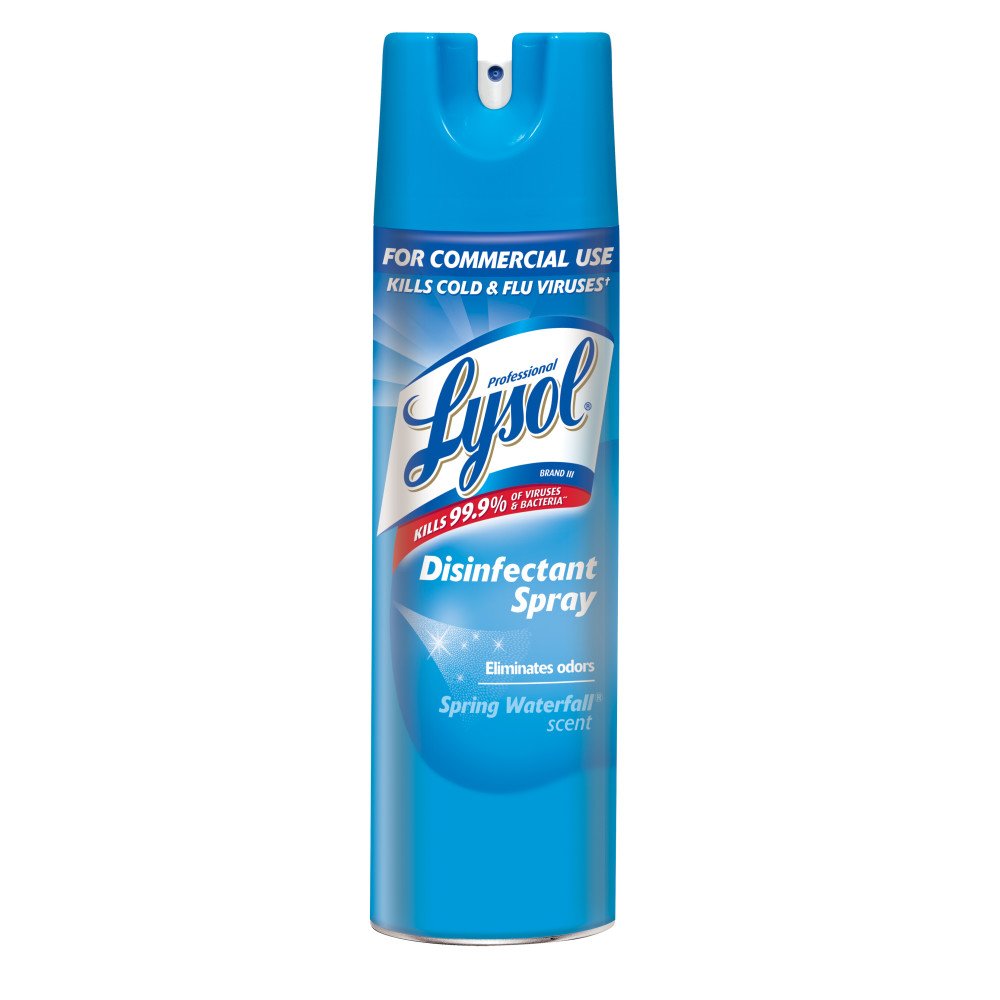 Lysol Professional Disinfectant Spray, Spring Waterfall, 19 Ounce (Pack of 12)