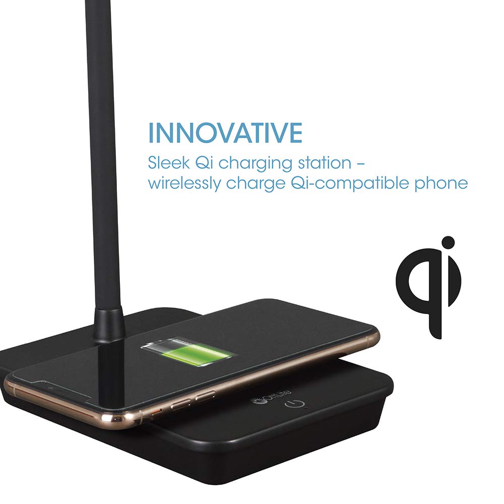 OttLite Infuse LED Desk Lamp with Wireless Charging