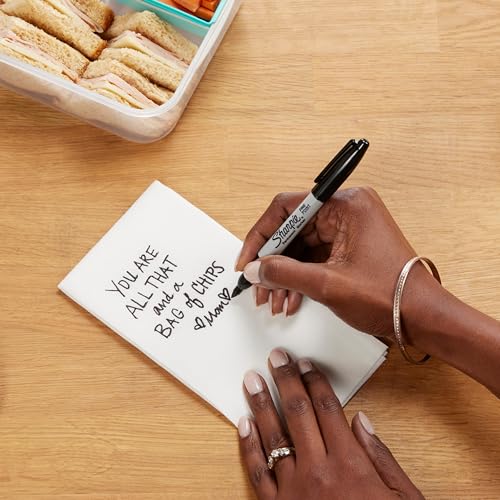 Sharpie Permanent Markers, Fine Point, Black, 12 Count