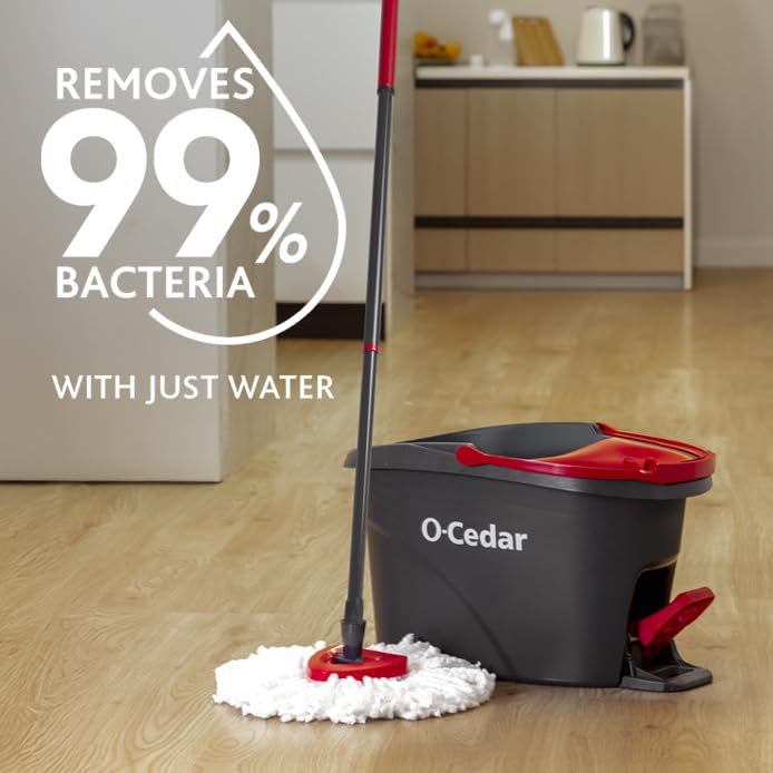 O-Cedar EasyWring Spin Mop Head Replacement (Pack of 6) | Machine Washable | Reusable | Packaging May Vary