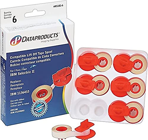 Dataproducts R51816 Compatible Low-TACK Lift-Off Tape, Clear, 6/Box