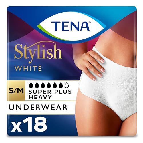 :TENA Incontinence Underwear for Women, Super Plus Absorbency, Small/Medium, 18 Count
