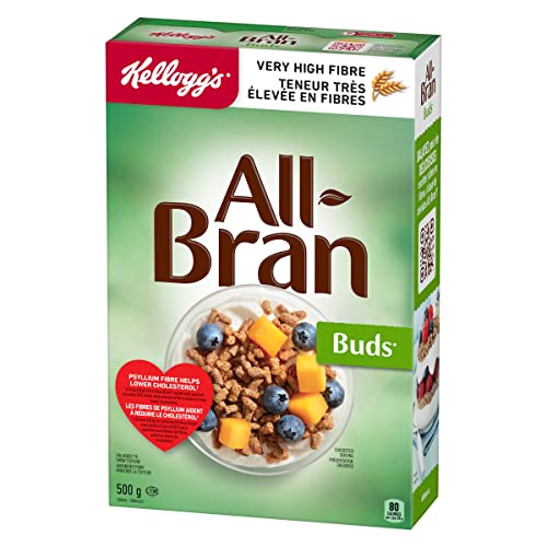 Kellogg's All Bran Buds Cereal 500g/17.6oz, (Imported from Canada)