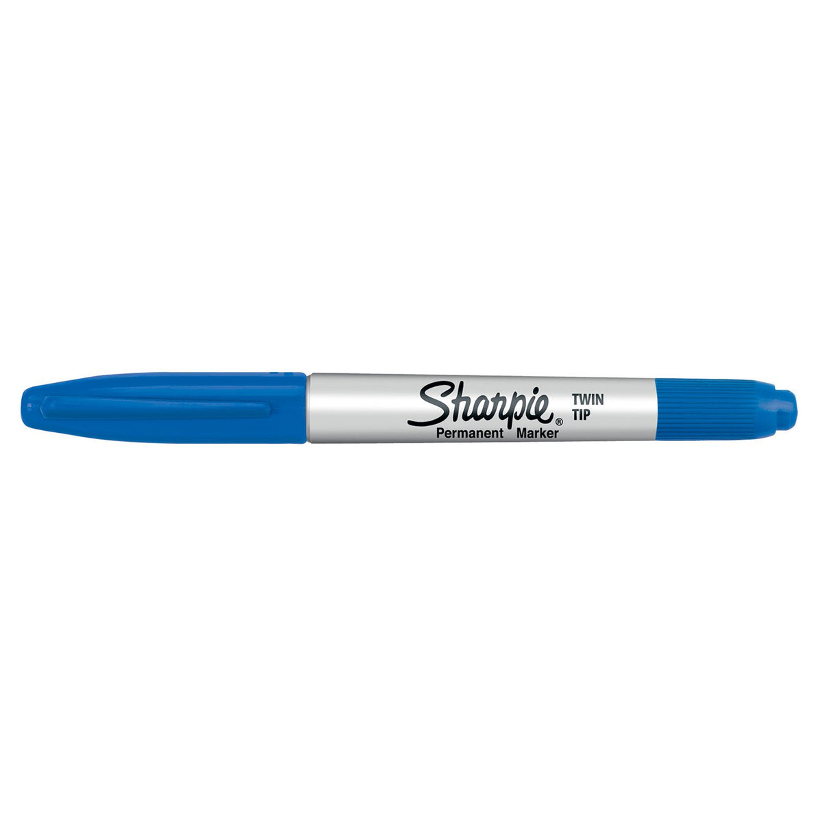 Sharpie Twin Tip Permanent Markers | Fine & Ultra-Fine Points | Blue | 12 Count