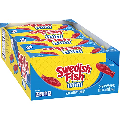 SWEDISH FISH Mini Soft & Chewy Candy, Easter Candy, 24 - 2 oz Bags