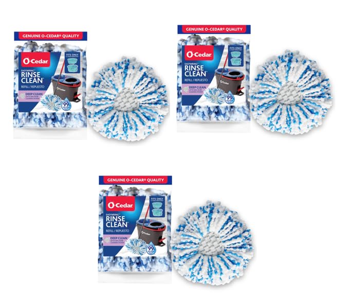 O-Cedar RinseClean Spin Mop Microfiber Refill, 1 CT (Pack of 3)