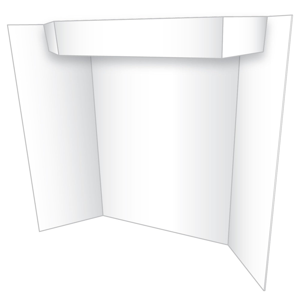 Eco Brites Two Cool Tri-Fold Poster Board, 24 X 36, White/White