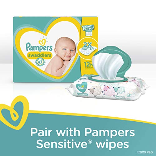 Diapers Newborn/Size 1 (8-14 lb), 164 Count - Pampers Swaddlers Disposable Baby Diapers, Enormous Pack