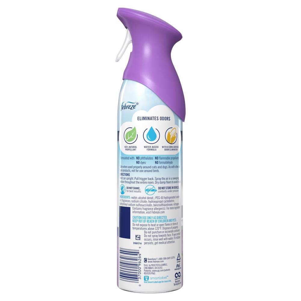 Febreze Air, Mediterranean Lavender, 8.8 Oz Aerosol Spray, 6/carton