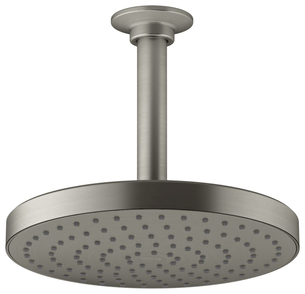 KOHLER 76464-G-BN Awaken 8 Inch Single-Function Rain SHOWERHEAD, 8" Fixed Round Rainfall SHOWERHEAD, 1.75 GPM, Vibrant Brushed Nickel